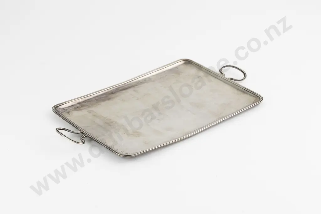 Geo III S/S Oblong Two Handled Card Tray Image 1++