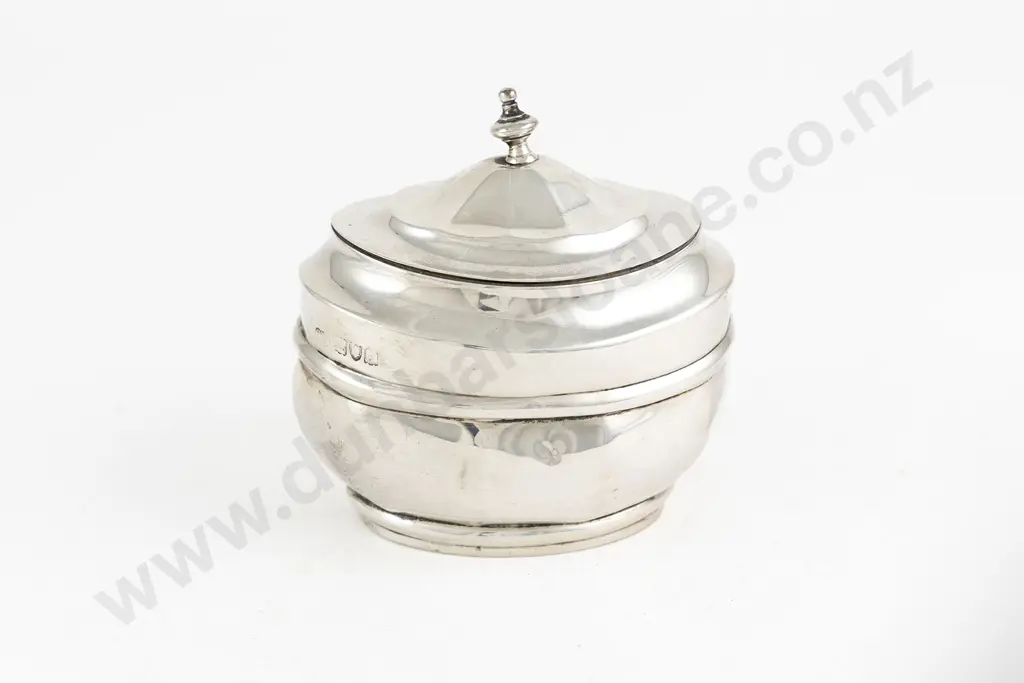 Late Vict S/S Tea Caddy Image 1++