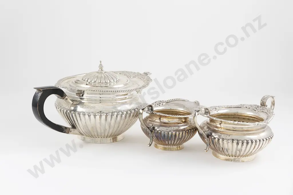 Vict S/S 3 Piece Tea Set Image 1++