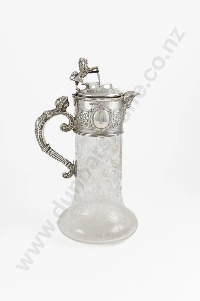 Vict S/S Mounted Claret Jug Image 1++
