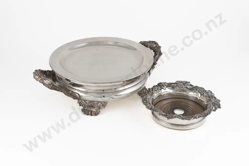 C19th Sheffield Plate Warming Dish Image 1++