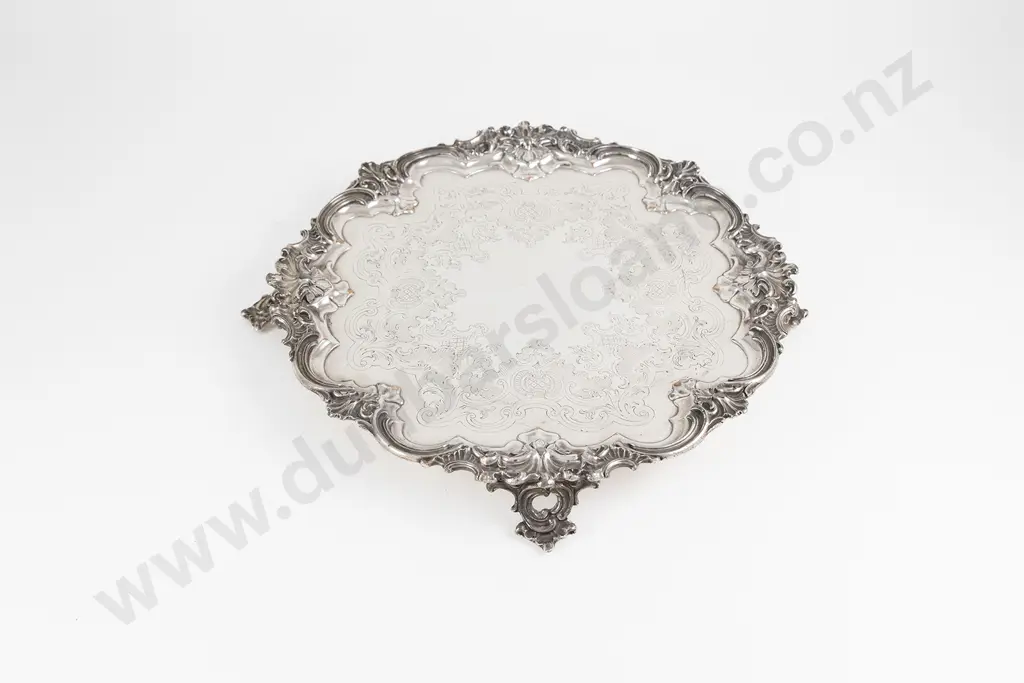 Sheffield Plate Circular Salver Image 1++