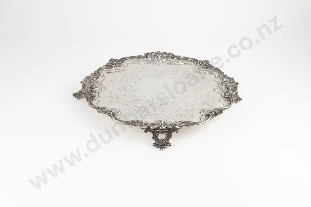 Sheffield Plate Circular Salver Image 1++