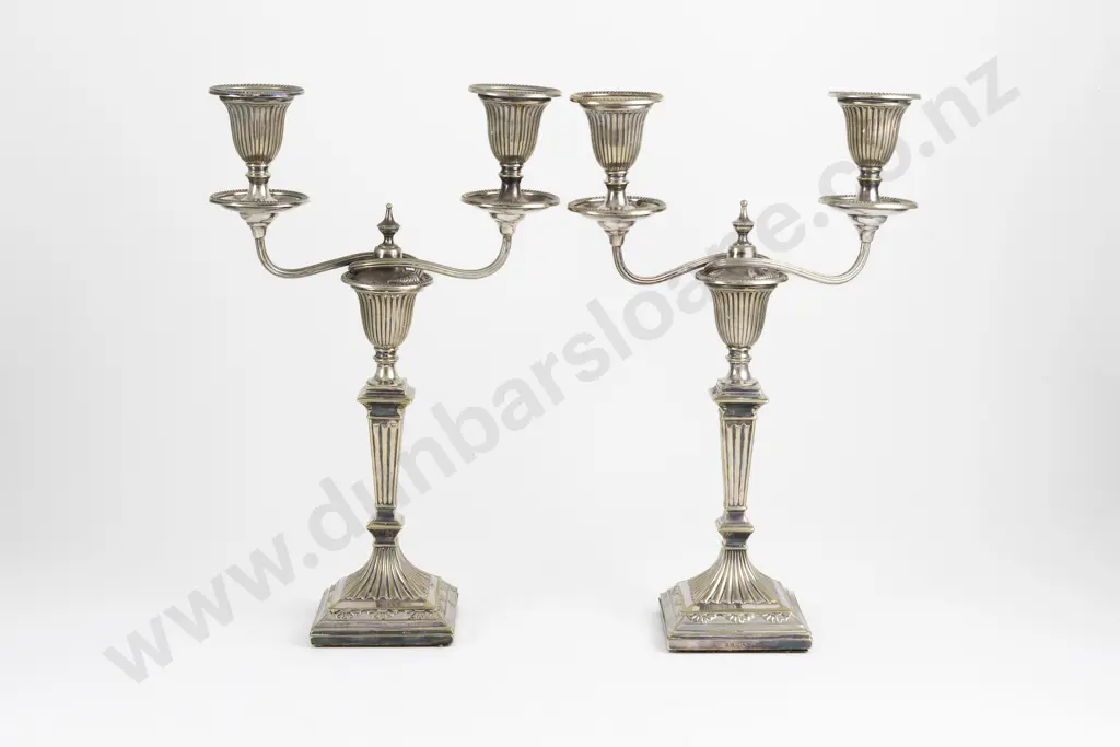 Pair S/P Candleabra Image 1++