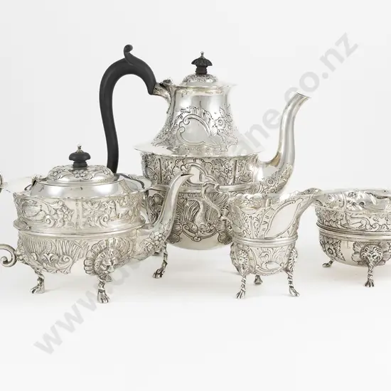 Vict/Edw Composed S/S 4 Piece Tea & Coffee Service