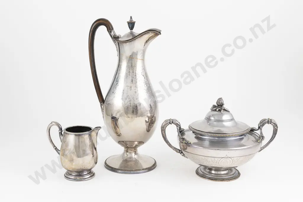 C19th Sheffield plate Wine Ewer Image 1++