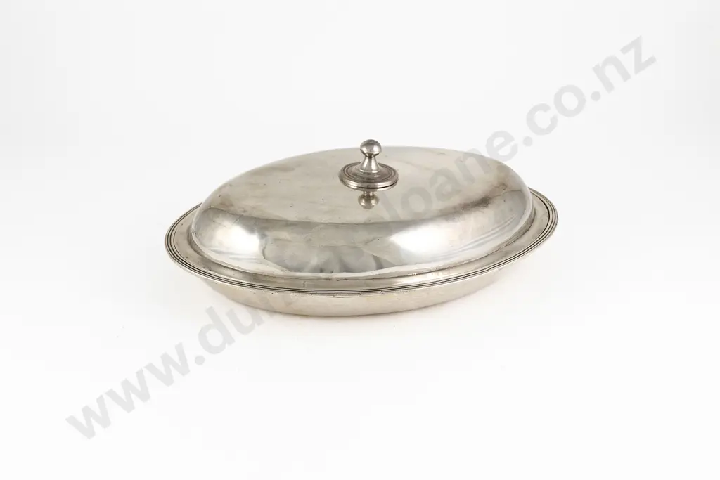 Geo III S/S Oval Entree Dish & Cover Image 1++