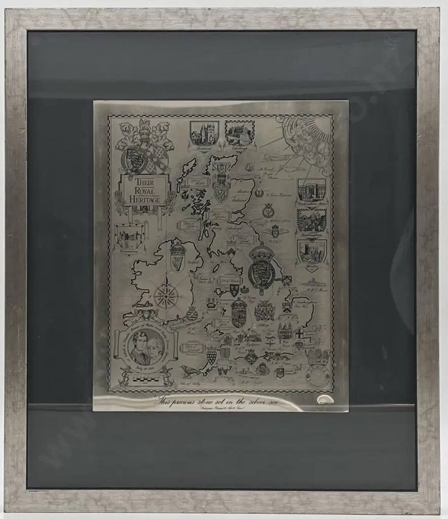 A Framed & Engraved Royal Commemorative S/S Plaque "Their Royal Heritage" Image 1++
