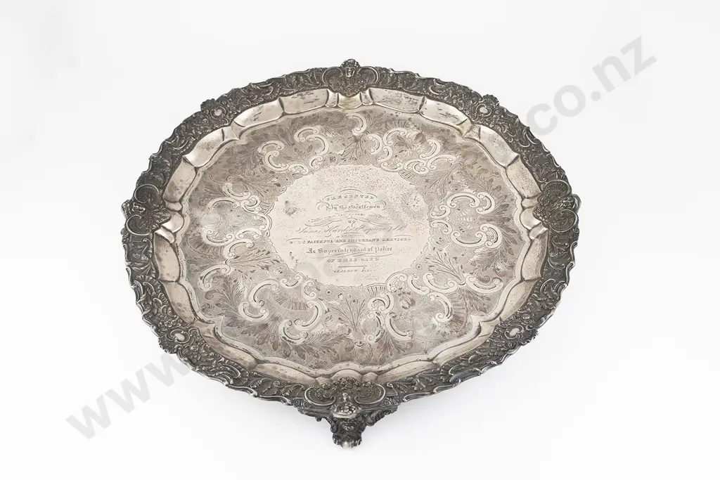 A Superb Scottish S/S Presentation Salver Image 1++