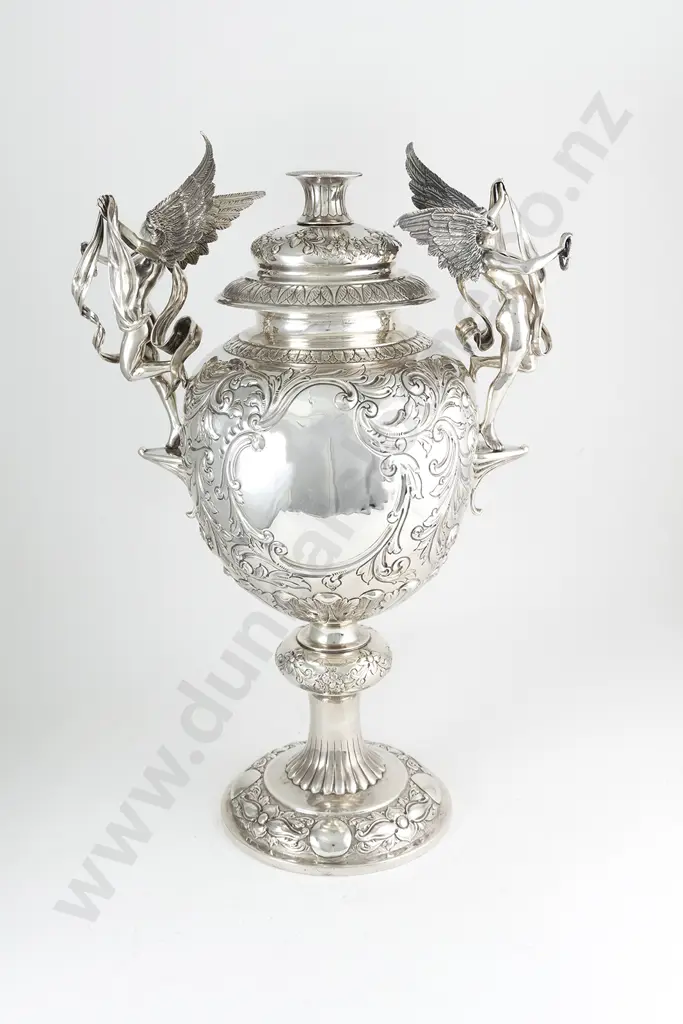 A Superb Large Art Nouveau S/S Trophy By Charles Edwards Of London Image 1++