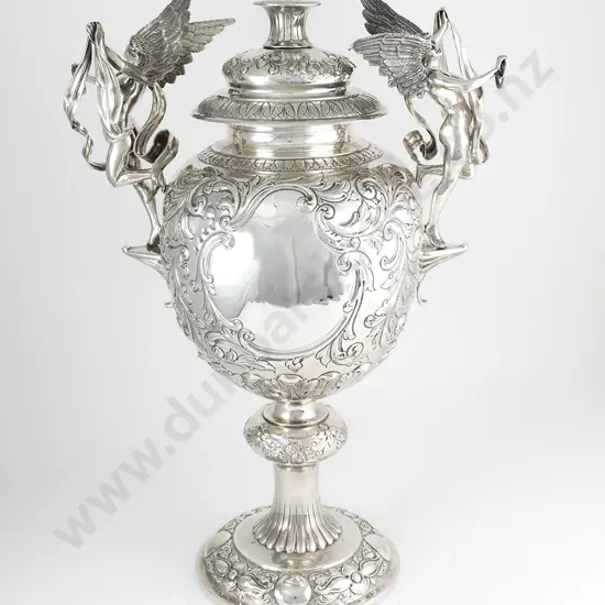 A Superb Large Art Nouveau S/S Trophy By Charles Edwards Of London