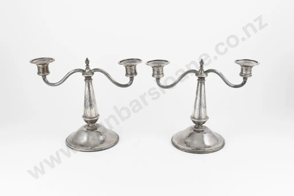 Pair Of Guild Of Handicraft S/S Candleabra Image 1++