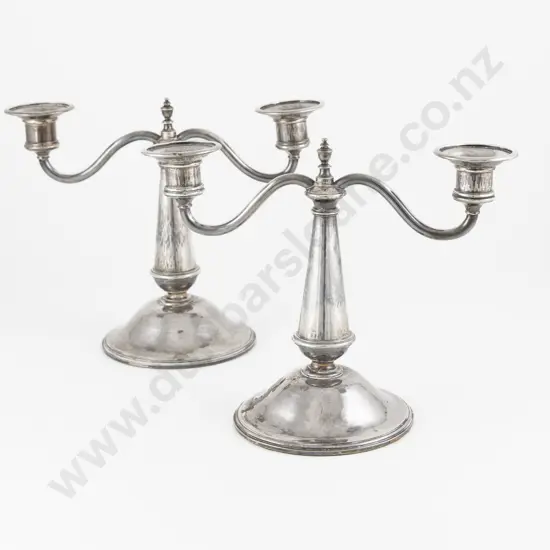 Pair Of Guild Of Handicraft S/S Candleabra