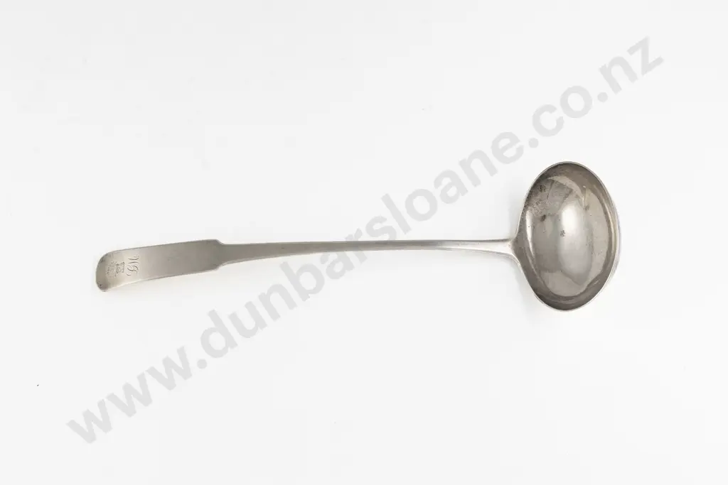Geo III Scottish S/S Soup Ladle Image 1++