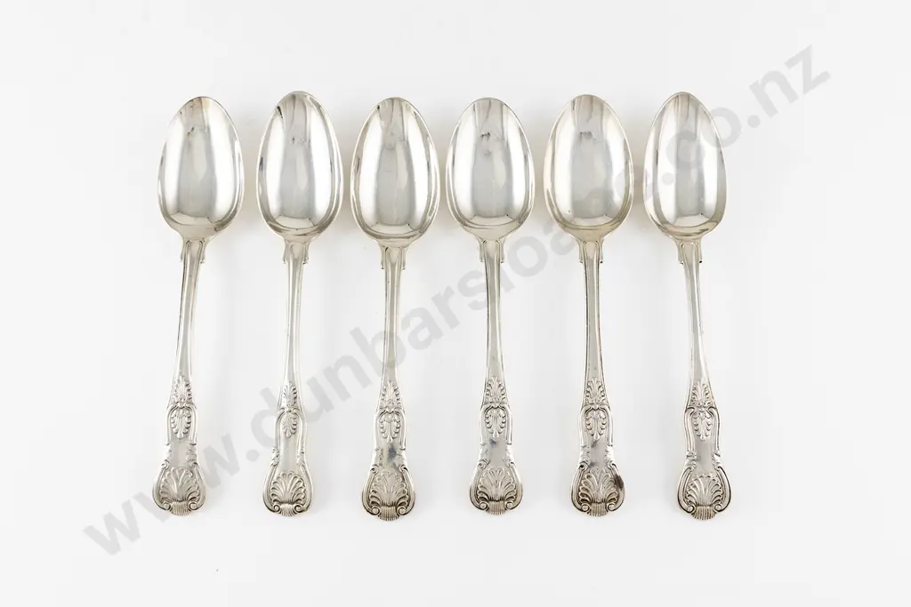 Composed Set Of 6 Early Vict S/S Tablespoons Image 1++