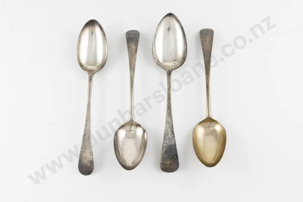 4 Various Georgian S/S Tablespoons Image 1++