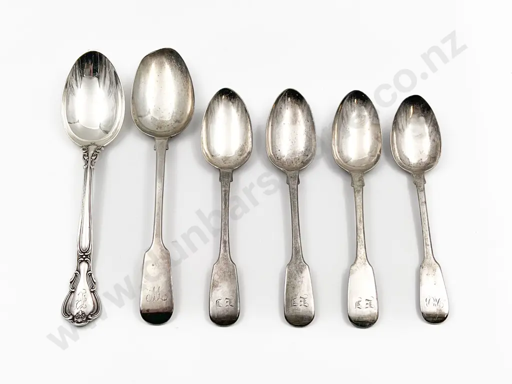 6 Various S/S Table & Dessert Spoons Image 1++