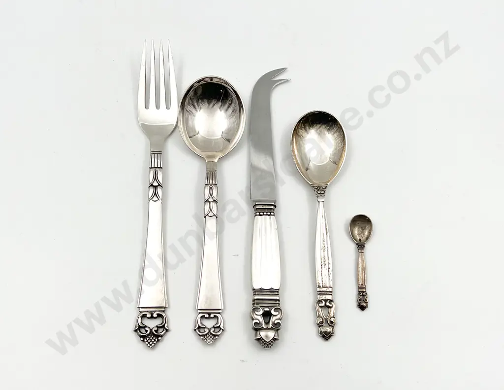 5 Pieces Of George Jensen S/S Cutlery Image 1++