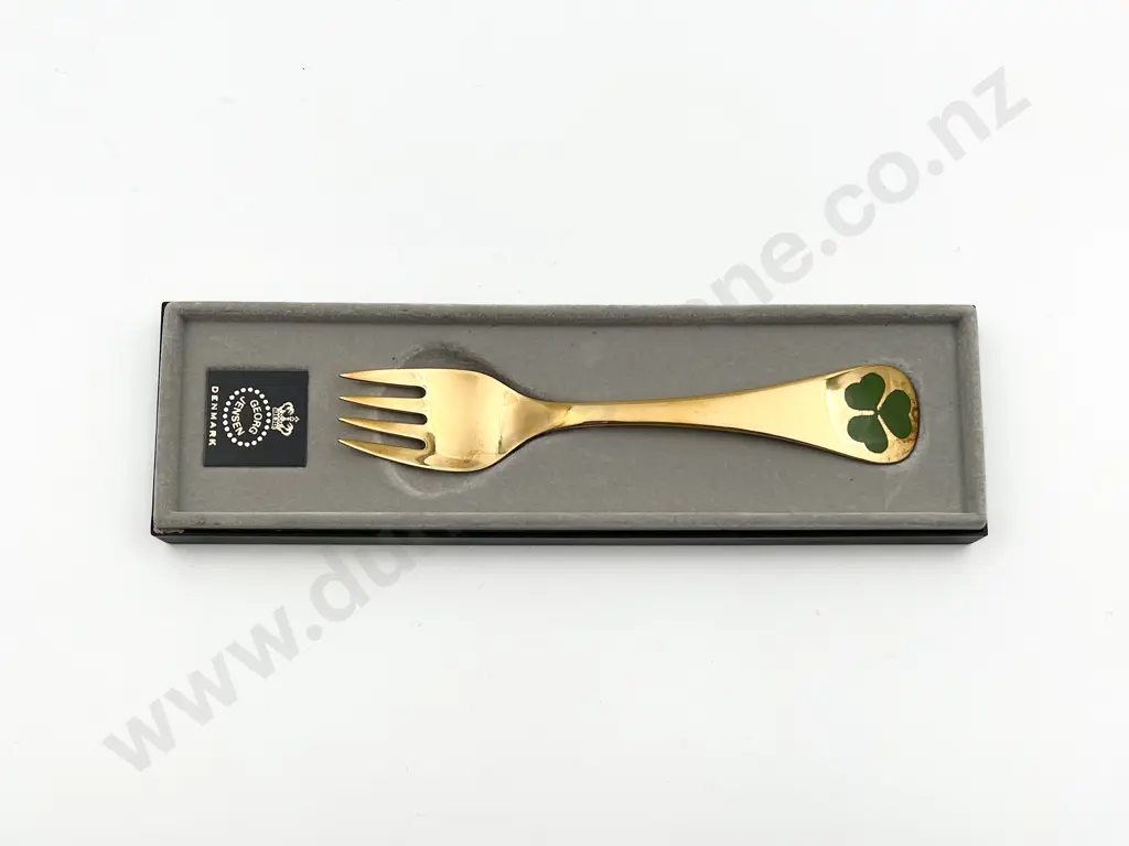 George Jensen S/S Gilt 1979 Annual Fork Image 1++