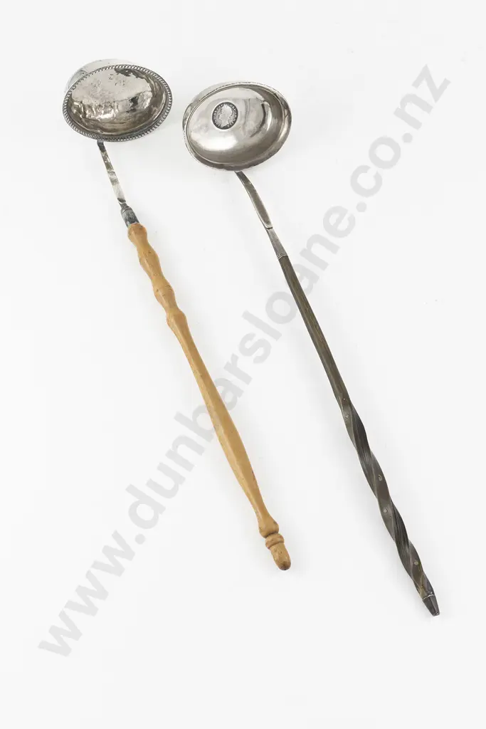 2 Georgian S/S Punch Ladles Image 1++