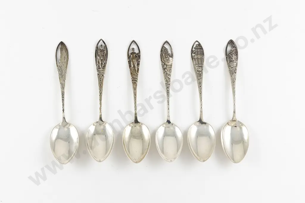 Set Of 6 American S/S Teaspoons Image 1++