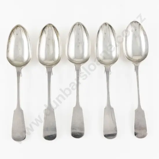 Composed Set Of 5 S/S Dessert Spoons
