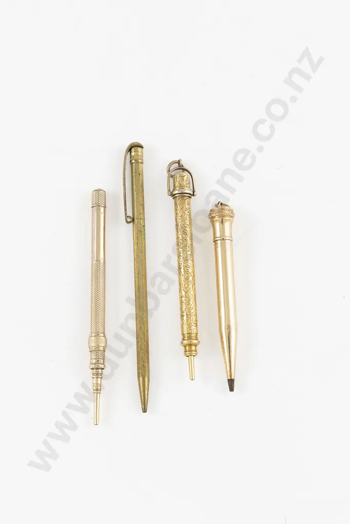 Two 9ct S. Mordan & Co Propelling Pencils Image 1++