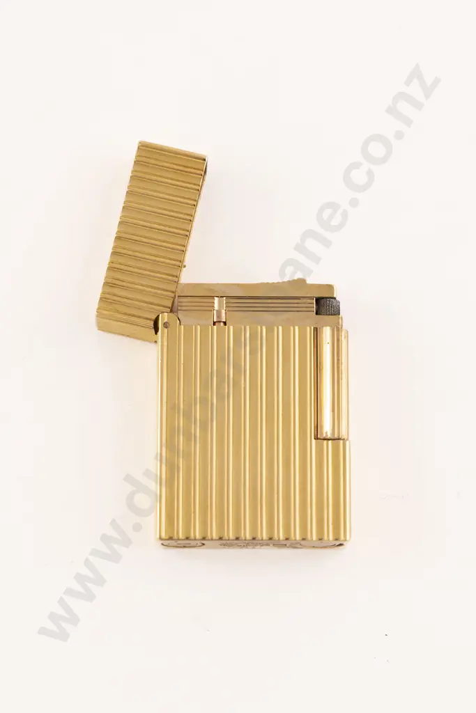Vintage Dupont Gilt Guilloche Line Design Lighter Image 1++