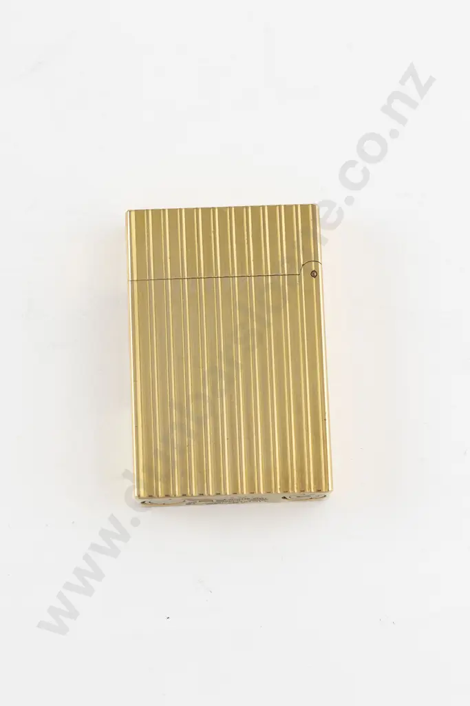 Vintage Dupont Gilt Guilloche Line Design Lighter Image 1++