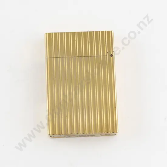 Vintage Dupont Gilt Guilloche Line Design Lighter