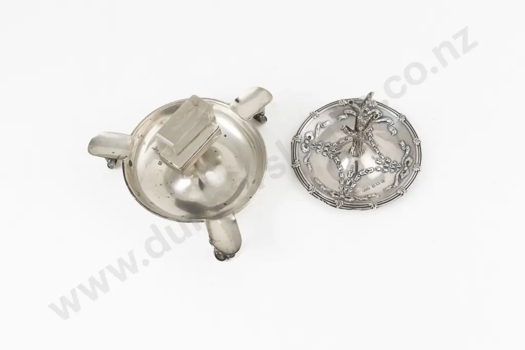Late Vict S/S Ashtray & Edw VII S/S Ring Tree Image 1++