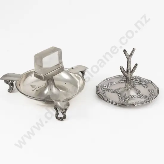 Late Vict S/S Ashtray & Edw VII S/S Ring Tree