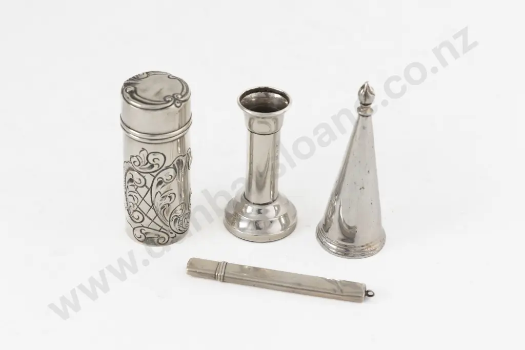 Edw VII S/S Shaving Brush Holder Image 1++