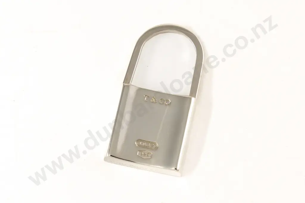 Tiffany & Co S/S 1837 Padlock Keyring/Pendant Image 1++