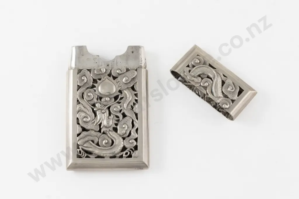Asian Silver Calling Card Case Image 1++