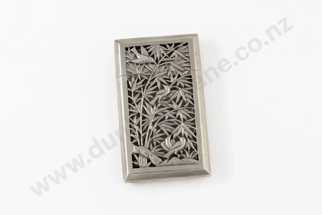 Asian Silver Calling Card Case Image 1++