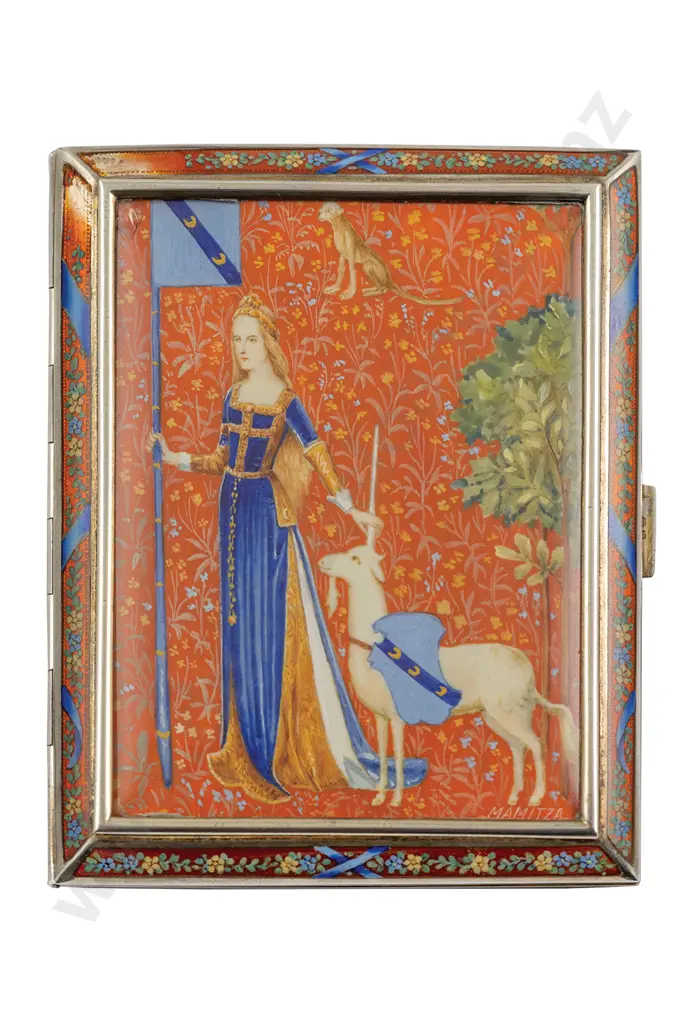 A Superb & Rare Austrian 935 S/S Gilt Cigarette Case Image 1++