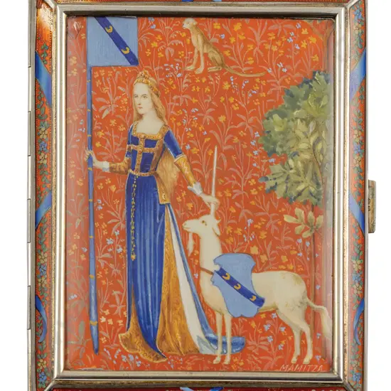 A Superb & Rare Austrian 935 S/S Gilt Cigarette Case
