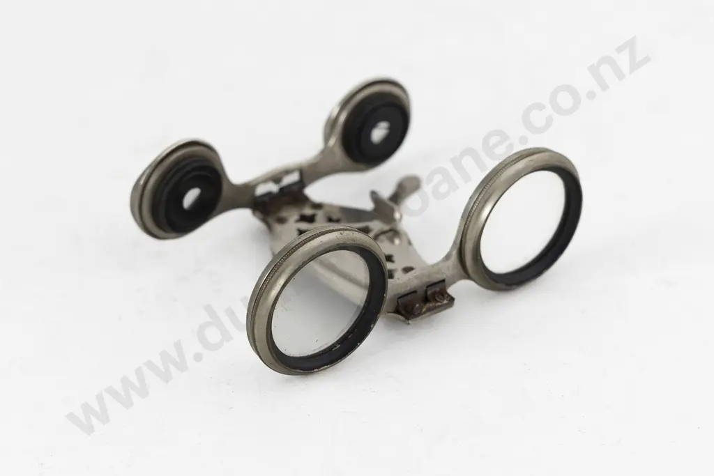 Pair Early C19th French Folding Binoculars or Opera 'Skeleton' Glasses Image 1++