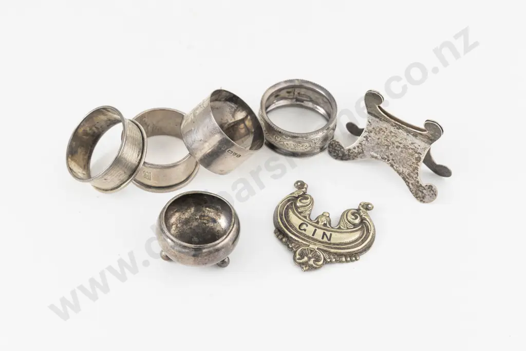 Four Various S/S Napkin Rings Image 1++