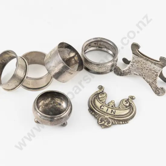 Four Various S/S Napkin Rings