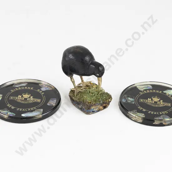 Small Bronzed & Gilt Metal Kiwi Ornament