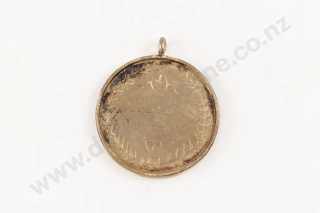 NZ Colonial 9ct Gold Railway Pass Medallion Image 1++
