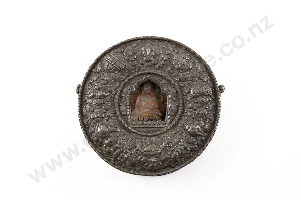 Tibetan 19th Century Silver And Copper Gau (Amulet Box) Image 1++