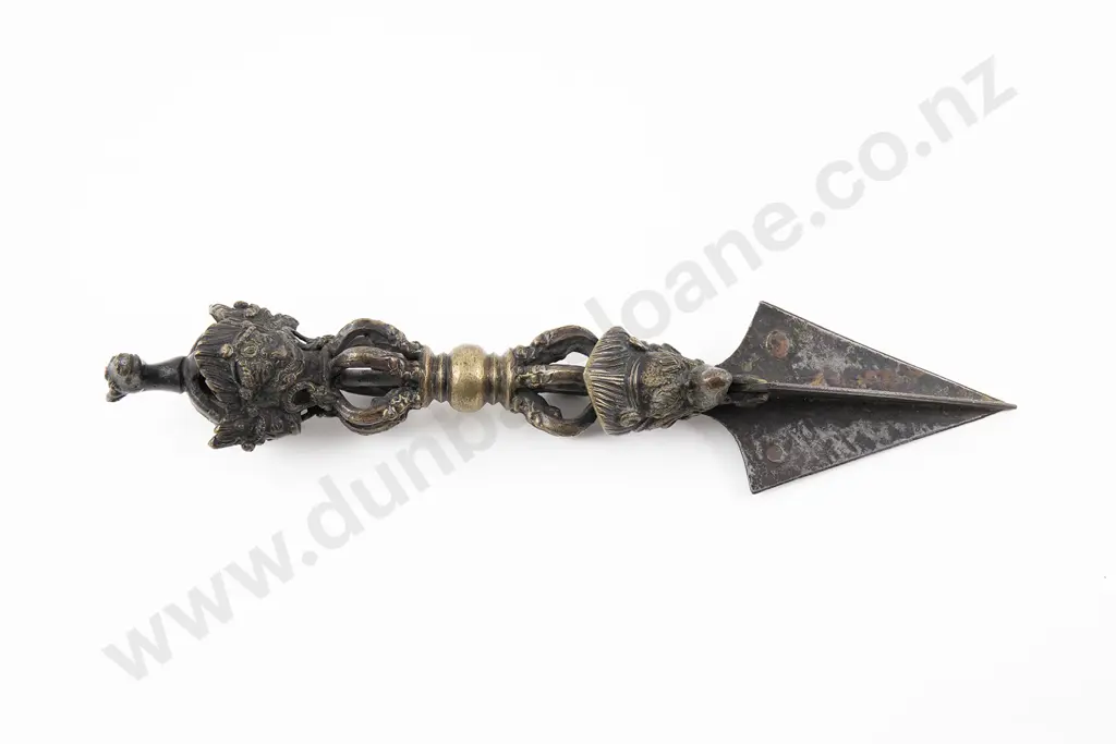A Tibetan 18th Century Brass And Metal Phurba (Ritual Dagger) Image 1++