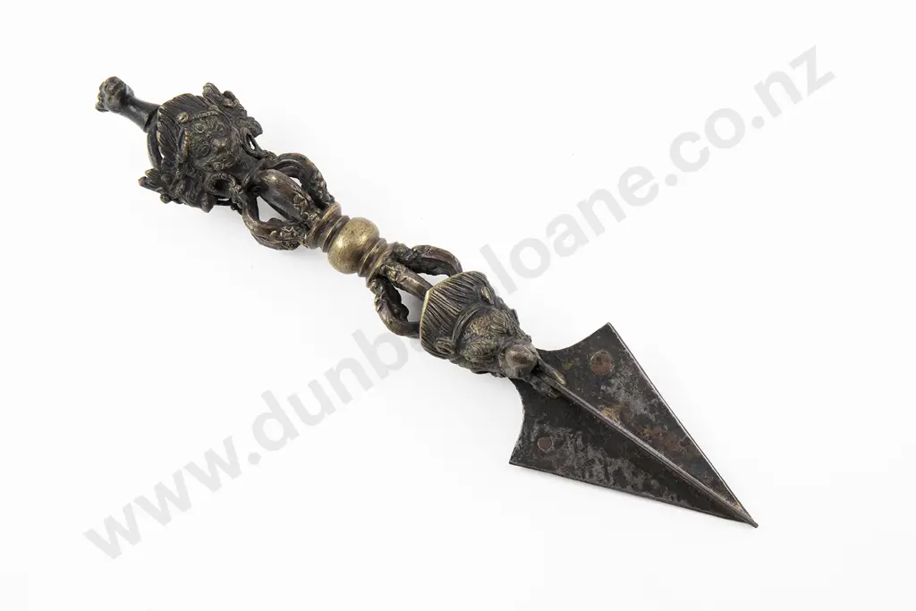 A Tibetan 18th Century Brass And Metal Phurba (Ritual Dagger) Image 1++