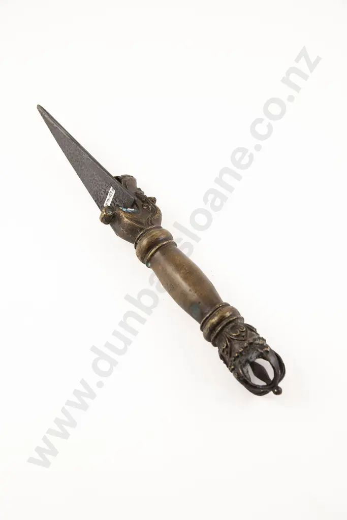 A Tibetan 18th Century Brass And Metal Phurba (Ritual Dagger) Image 1++