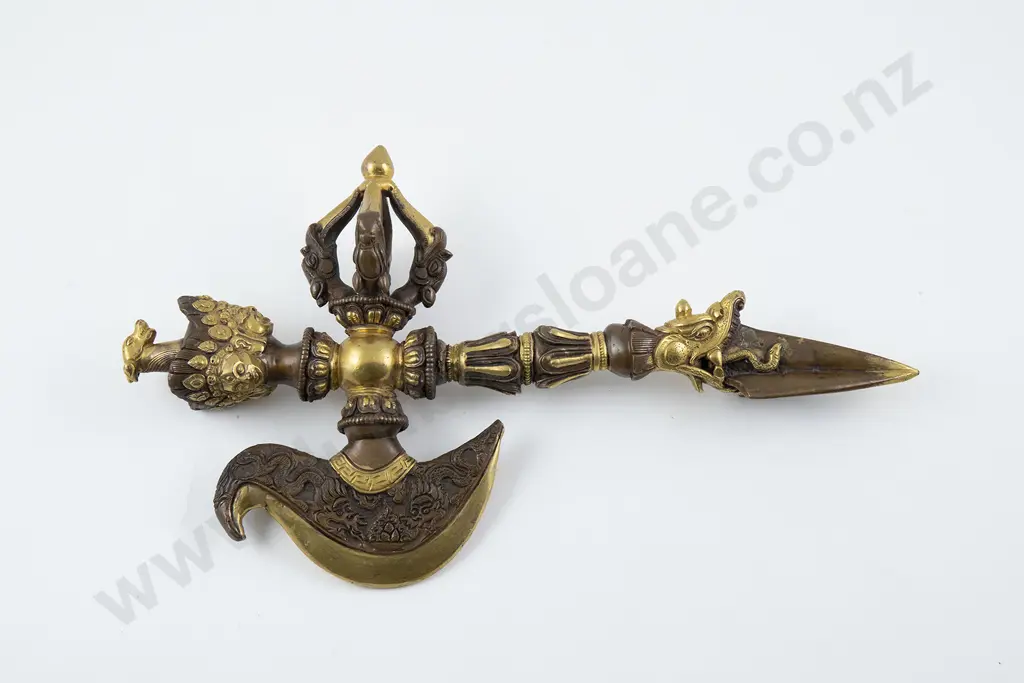 Tibetan Bass And Copper Phurba Image 1++