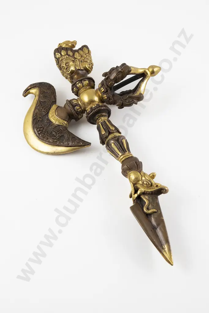Tibetan Bass And Copper Phurba Image 1++