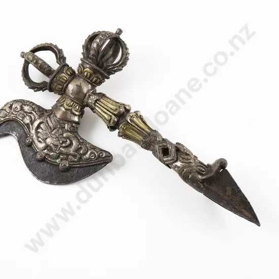 Tibetan Silver, Brass and Metal  Phurba